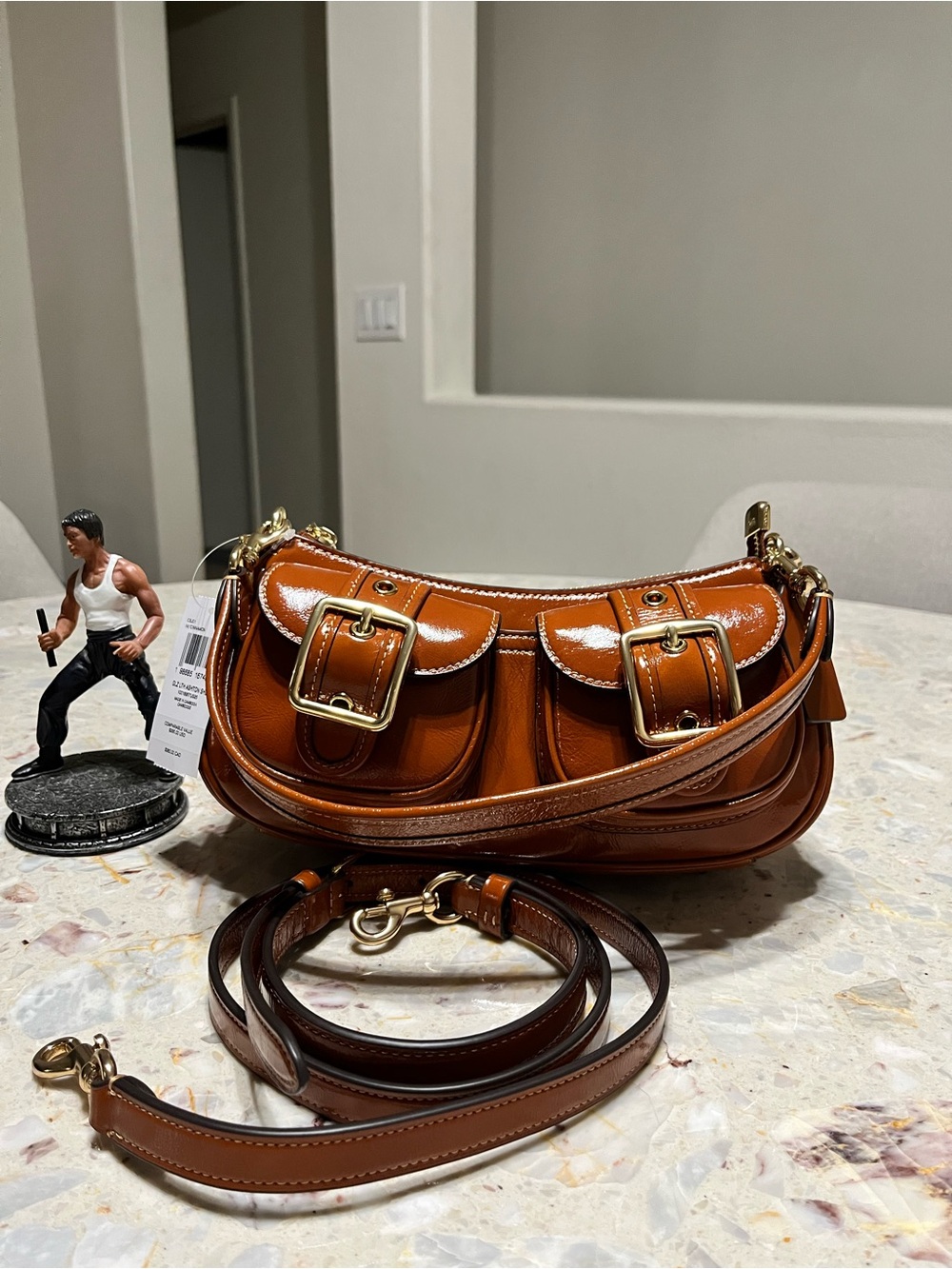‼️LAST 1 NWT COACH Ashton 2way Shoulder Bag CBJ01 glazed leather - Picture 8 of 14